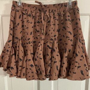 Entro Brown and Black Mini Skort